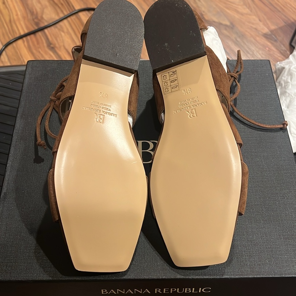 Banana Republic rich brown suede Gladiator Sandals. Brand New in box, gorgeous!!
